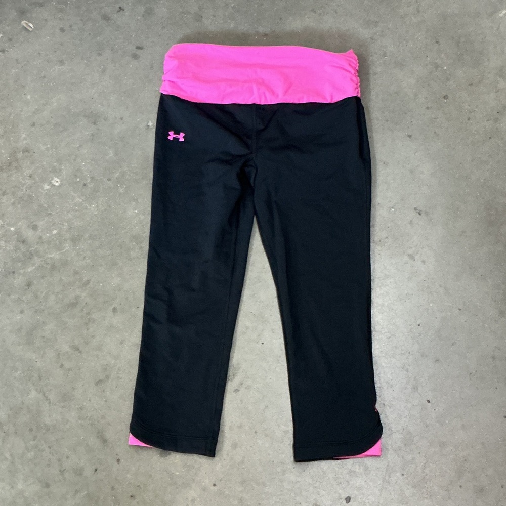 Under Armour Women's Black and Pink Leggings